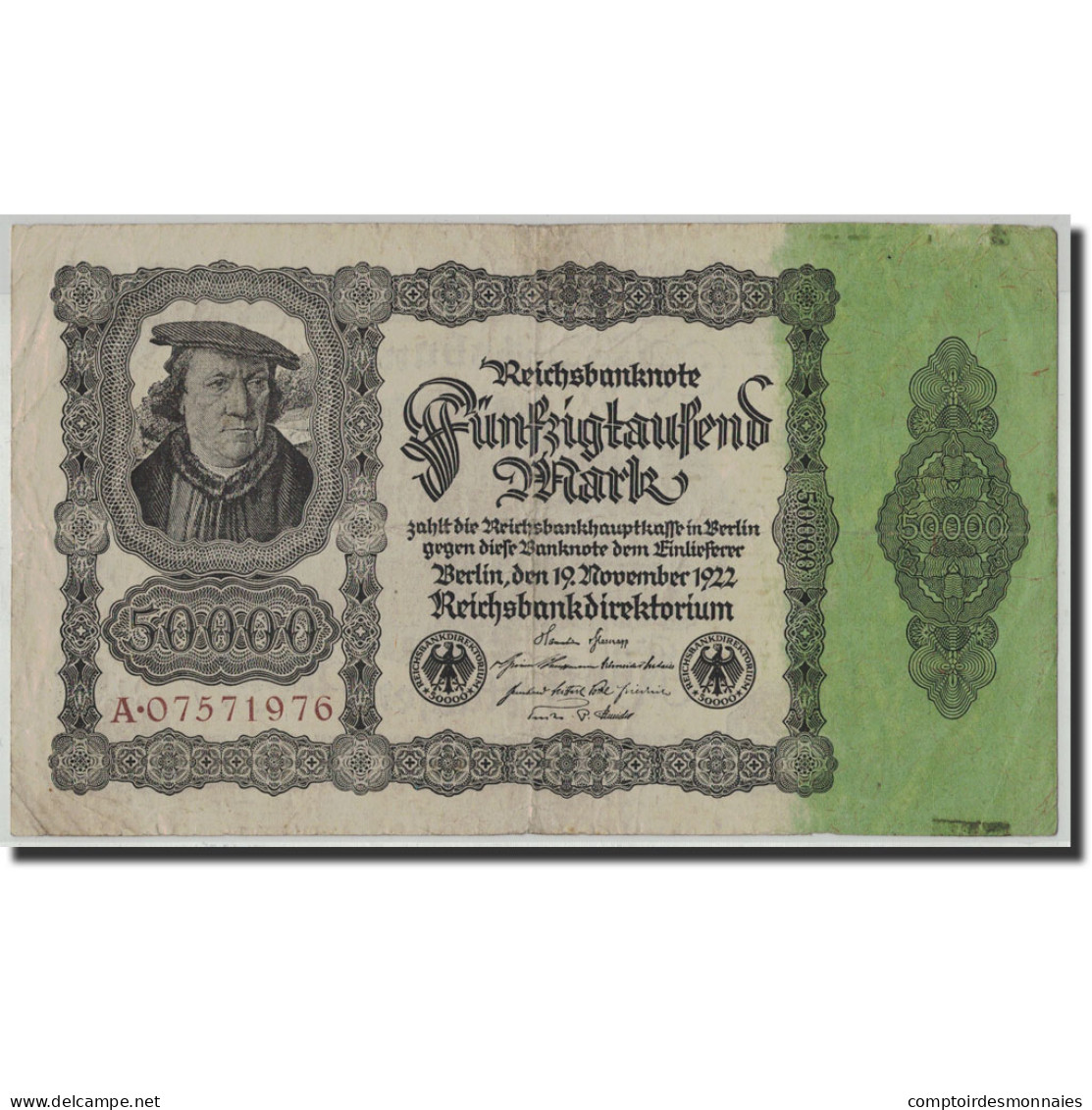 Billet, Allemagne, 50,000 Mark, 1922, 1922-11-19, KM:79, TB - 50.000 Mark