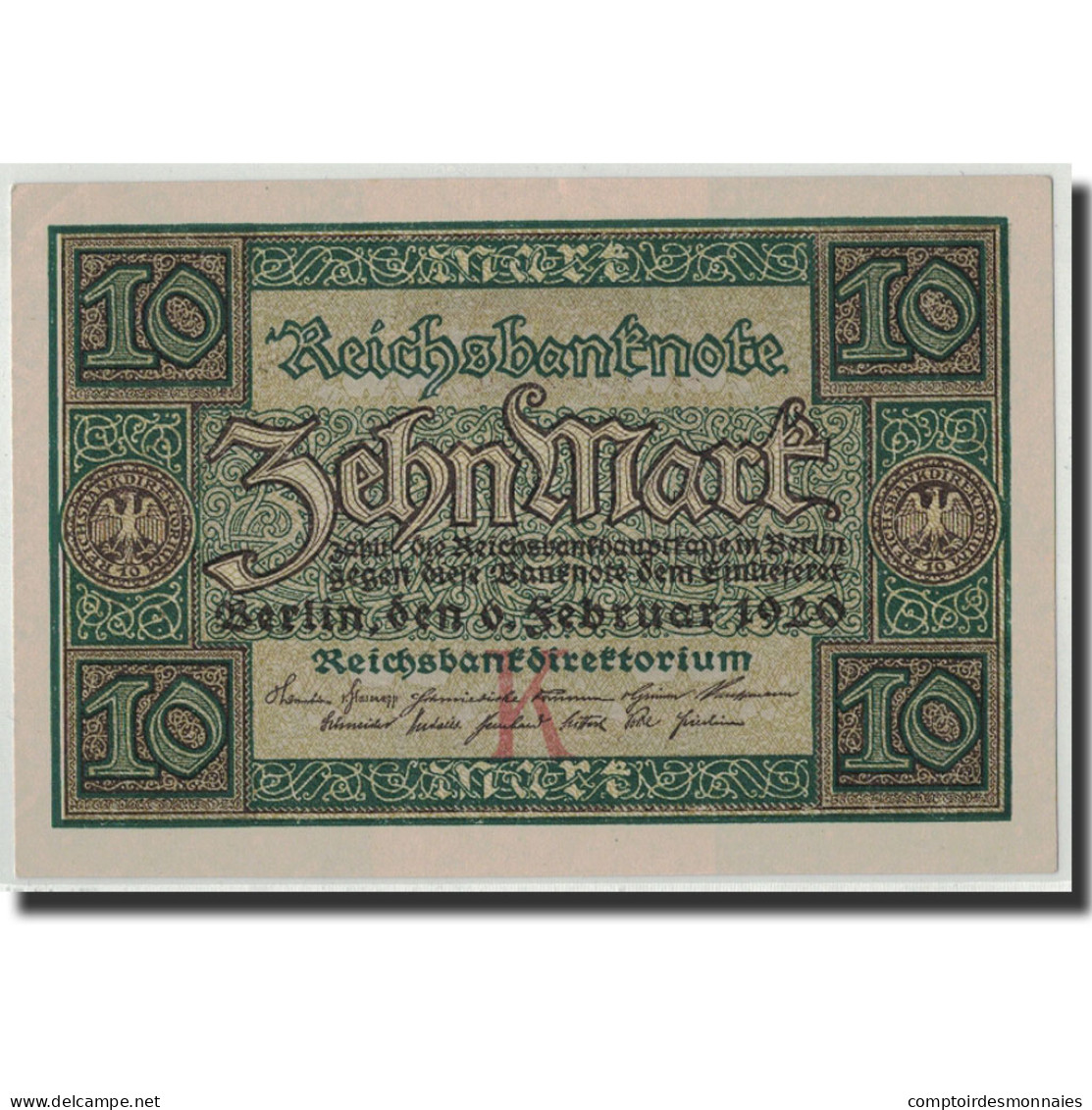 Billet, Allemagne, 10 Mark, 1920, 1920-02-06, KM:67a, SPL - 10 Mark