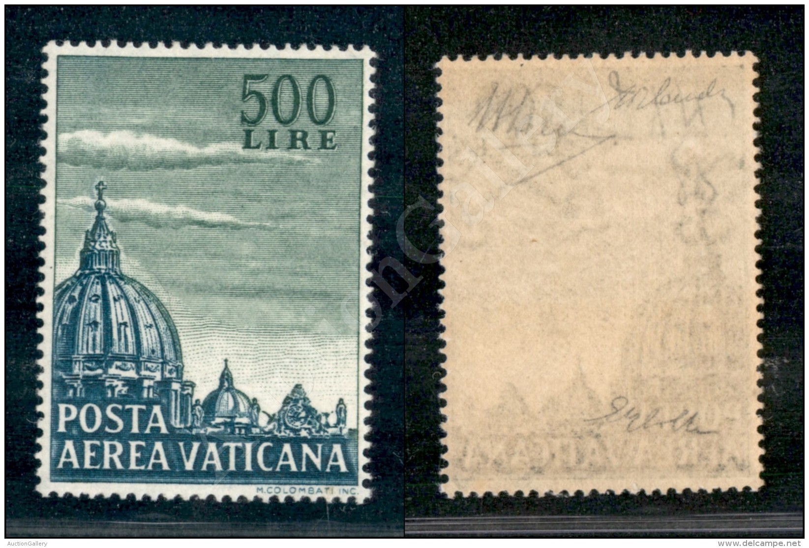 1958 - 500 Lire Cupola (33/I - P.Aerea) Dentellatura 14 A Pettine - Gomma Integra - Molto Bello - Cert. Diena... - Otros & Sin Clasificación