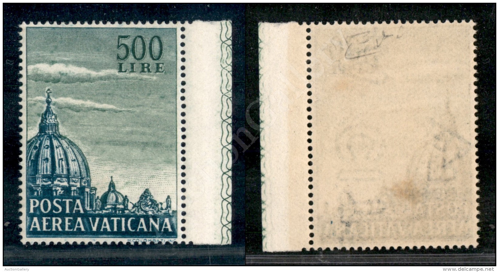 1958 - 500 Lire Cupola (33/I - P.Aerea) Dentellatura 14 A Pettine - Bordo Foglio - Gomma Integra Con Lieve... - Otros & Sin Clasificación