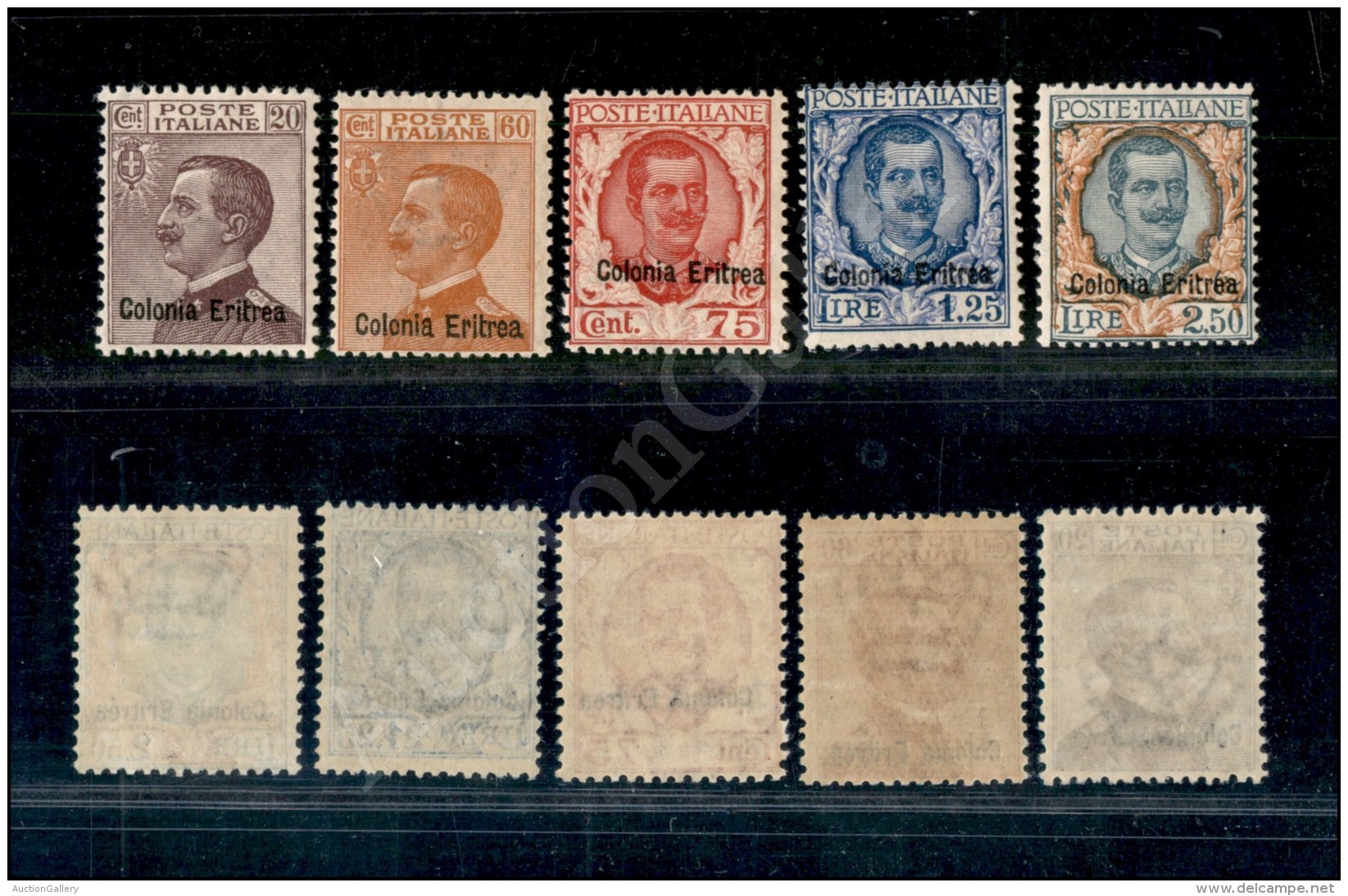 1928/29 - Italia Soprastampati (123/127) La Serie Completa Dei 5 Valori . Gomma Integra (1.625) - Sonstige & Ohne Zuordnung