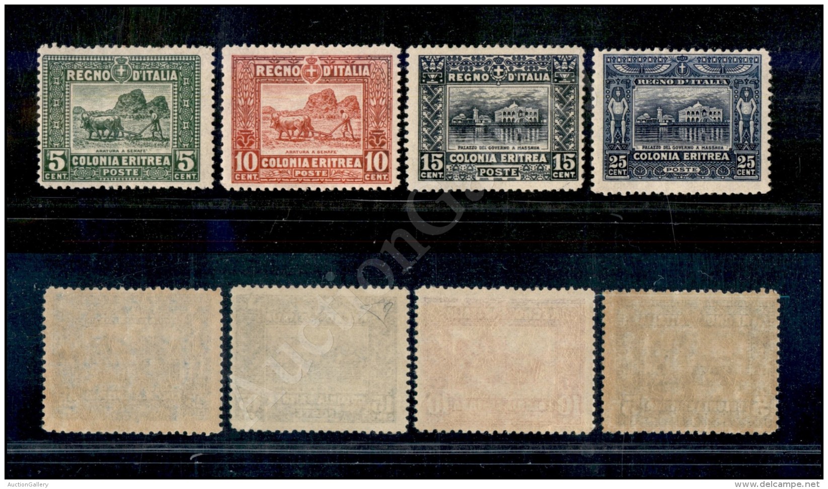 Eritrea - 1910/14 - Soggetti Africani (34/37) La Serie Completa Dei 4 Valori - Gomma Integra (1.500) - Otros & Sin Clasificación