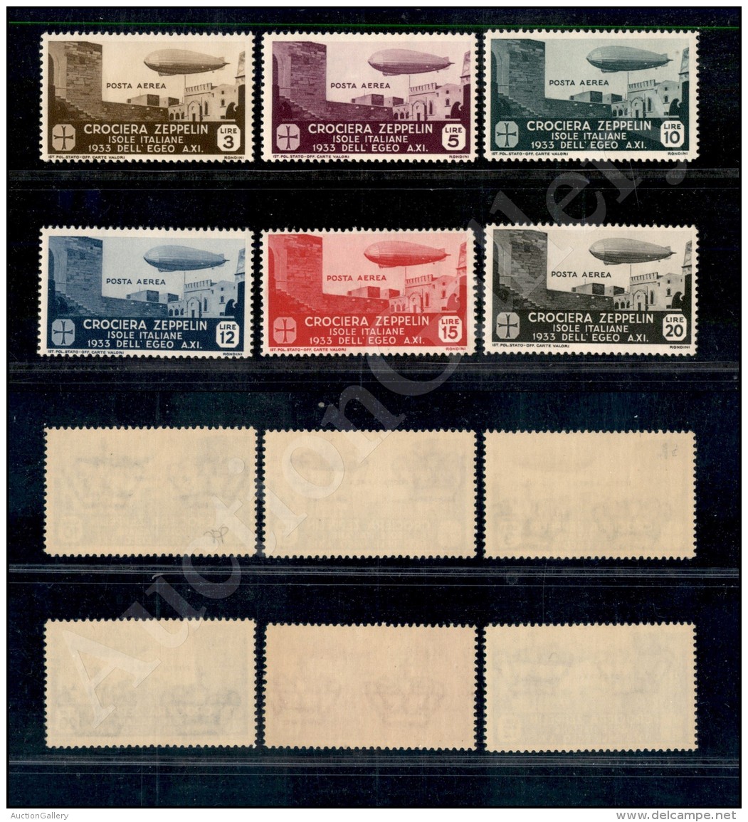 1933 - Crociera Zeppelin (22/27) - Serie Completa - Gomma Integra (2.000) - Sonstige & Ohne Zuordnung