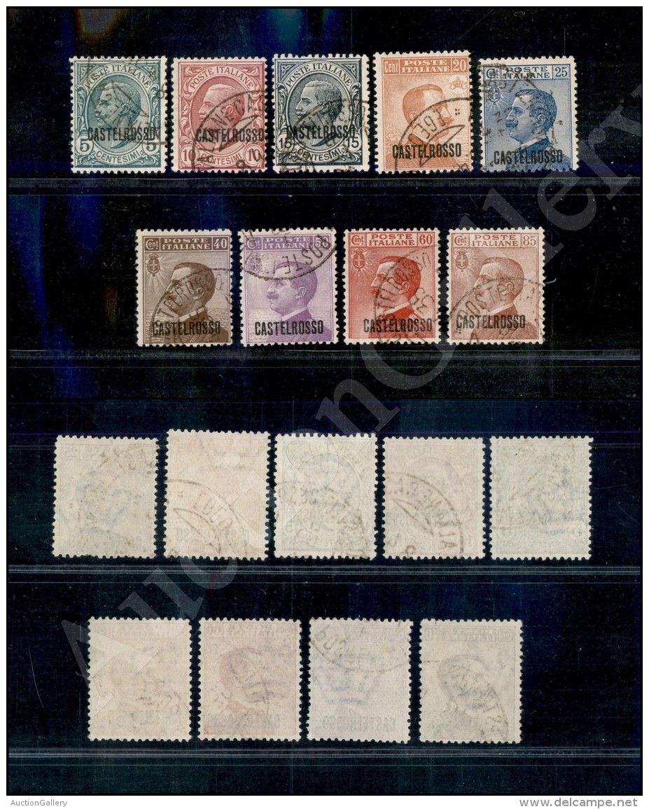 Castelrosso - 1922 -Soprastampati (1/9) - Serie Completa Di 9 Valori (500) - Other & Unclassified