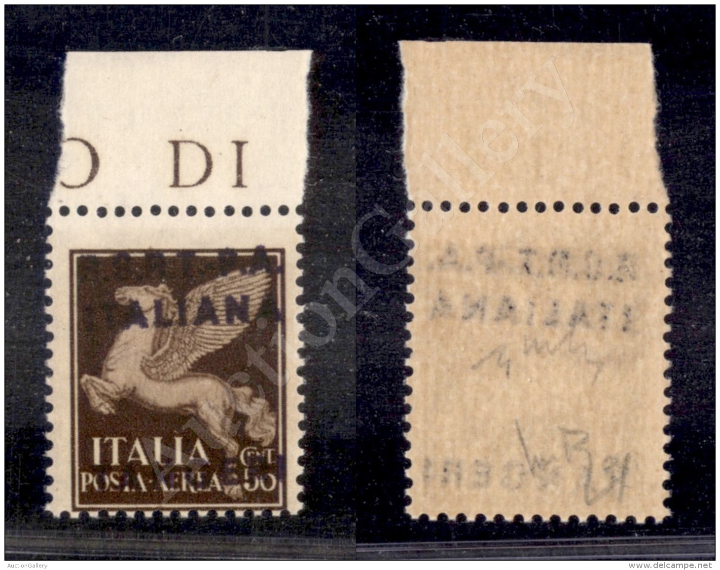 1939 - R.S.R.T. P.A Italiana Tangeri Su 50 Cent Imperiale P.Aerea - Bordo Foglio - Gomma Integra - Cert. AG - Sonstige & Ohne Zuordnung
