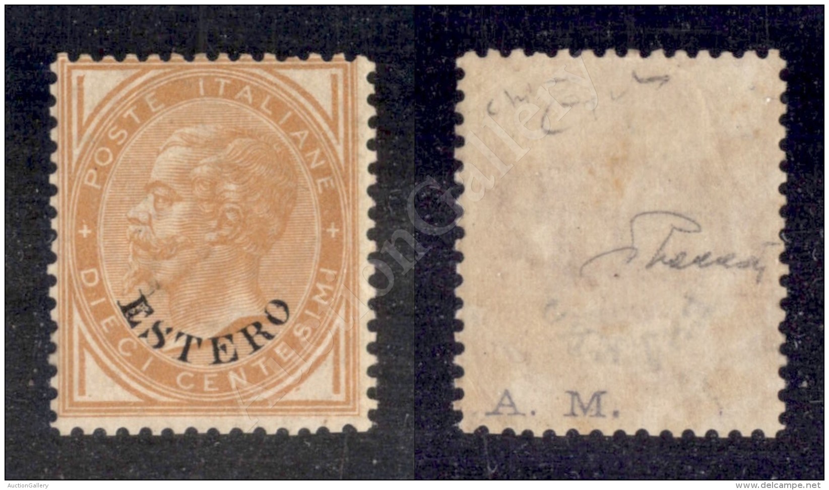 1874 - 10 Cent Ocra (4) - Gomma Integra - Cert. Raybaudi (5.000) - Other & Unclassified