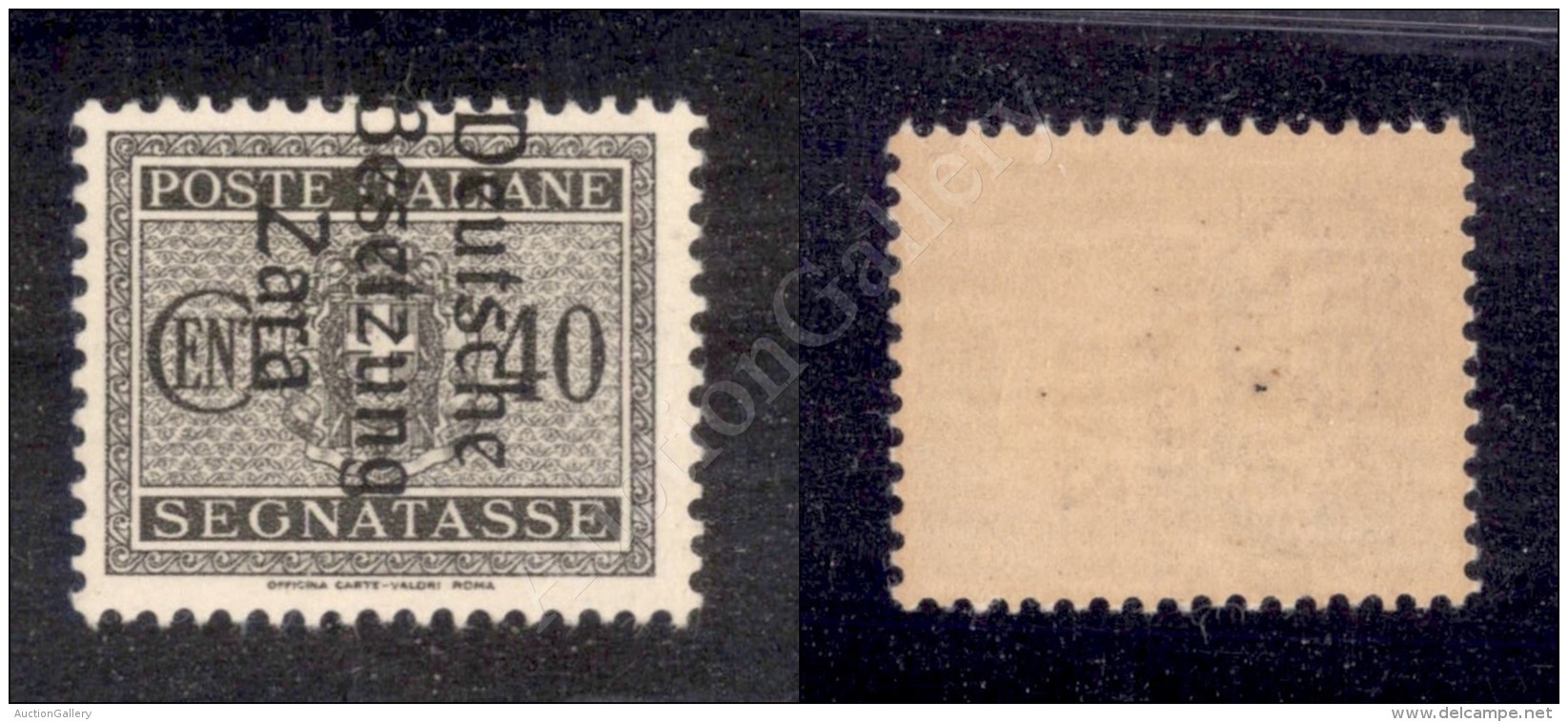 1943 - 40 Cent (6b Segnatasse) Soprastampa A Sinistra - Gomma Integra - Cert. AG (450) - Other & Unclassified