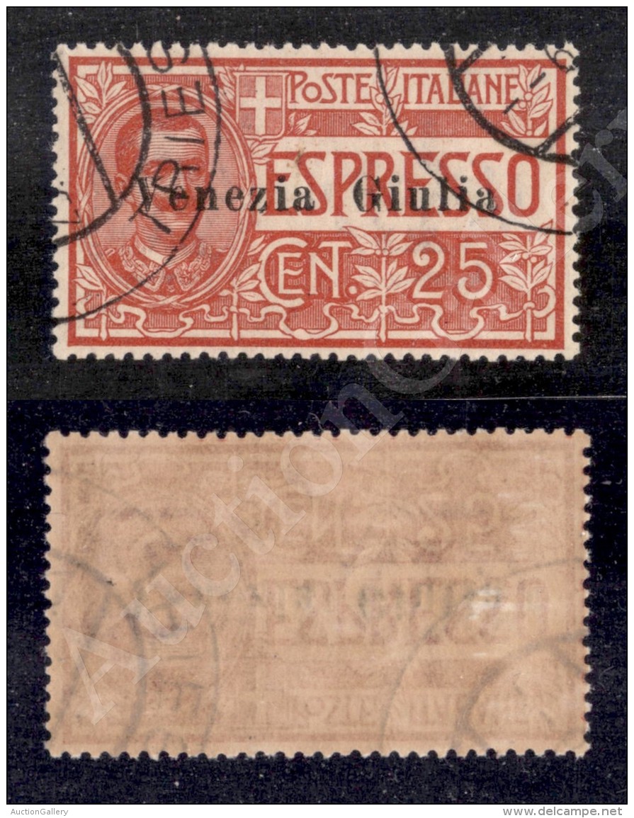 1919 - 25 Cent (2 - Espressi) Soprastampa Di Tipo Diverso - Molto Bello (1.600) - Otros & Sin Clasificación