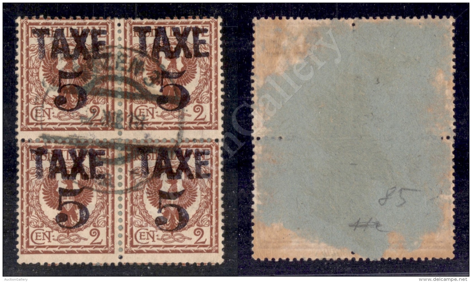 1918 - Taxe 5 Su 2 Cent (BZ3/75) In Quartina (660+) - Sonstige & Ohne Zuordnung