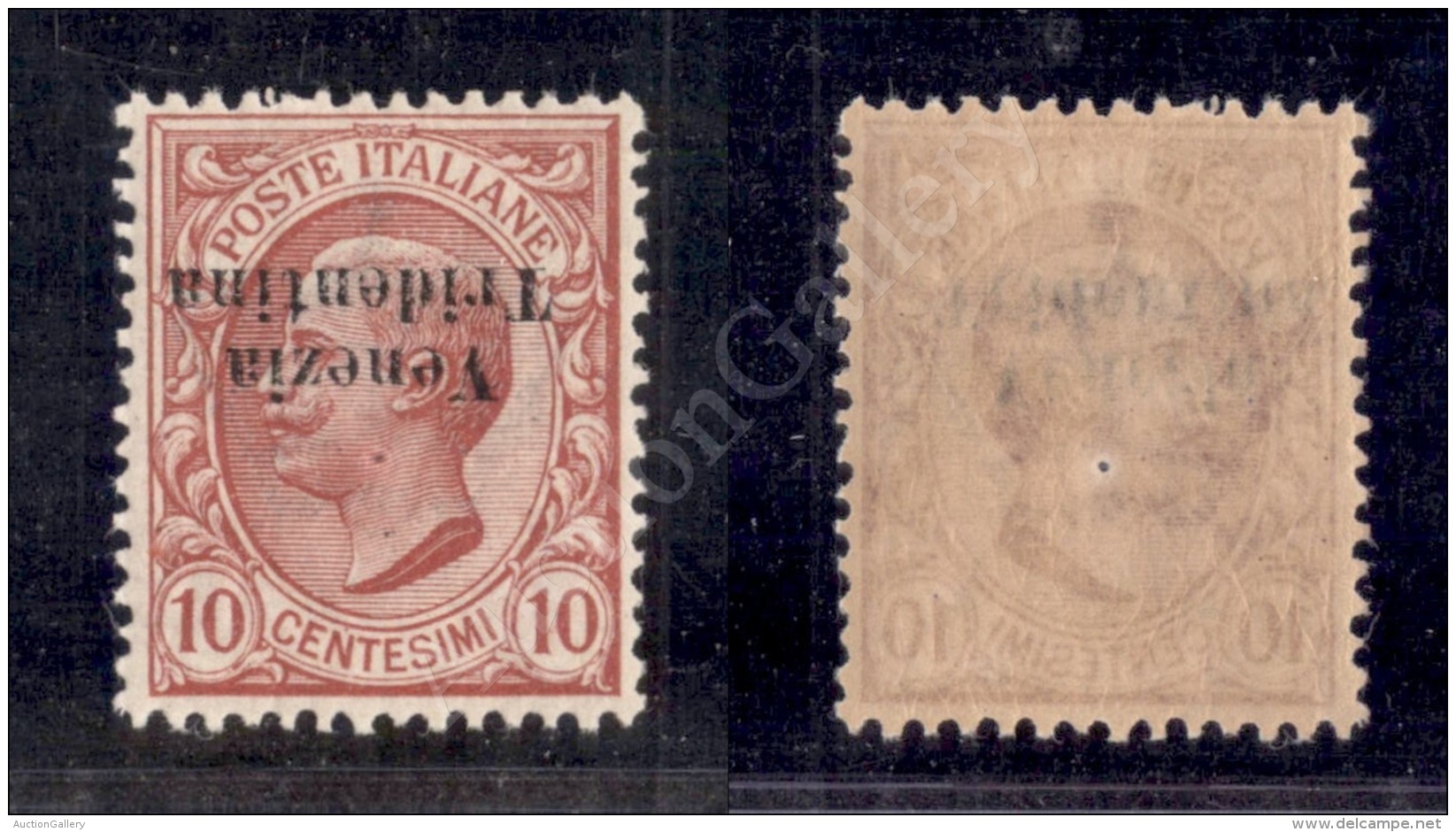 1918 - 10 Cent (22aa) - Soprastampa Capovolta - Gomma Integra - Ottimamente Centrato (1.050) - Sonstige & Ohne Zuordnung