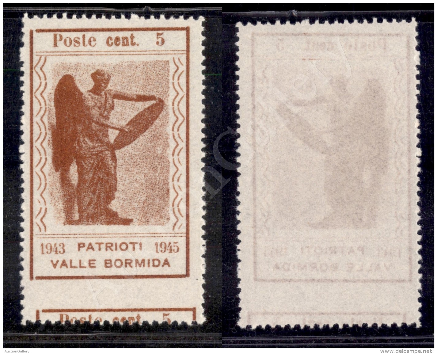 1945 - 5 Cent Vittoria Alata (9) - Dentellatura Inferiore Spostata In Basso (variet&agrave; Tipo Gd) Francobollo... - Otros & Sin Clasificación