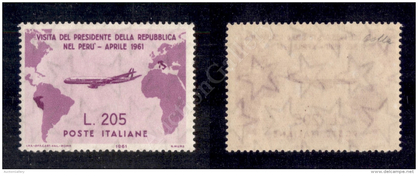 1961 - 205 Lire Grochi Rosa (921) - Gomma Integra - Cert. Colla (1.900) - Otros & Sin Clasificación