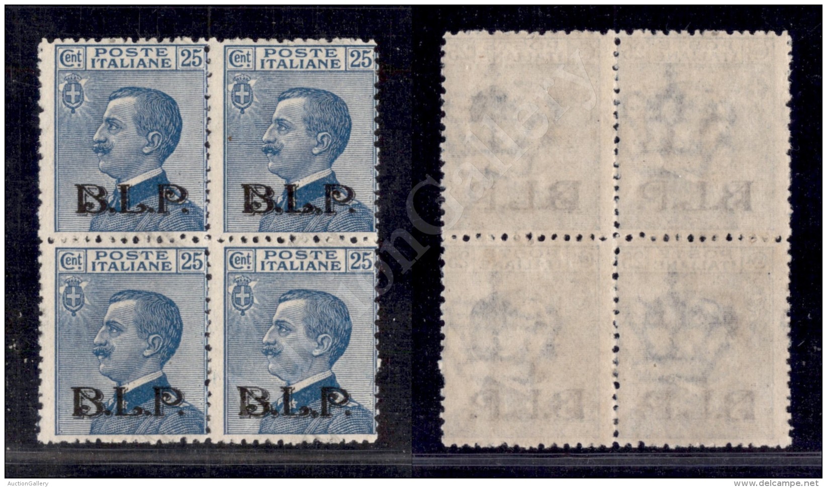 1922 - BLP - Quartina Del 25 Cent (8) - Gomma Integra (1.600) - Otros & Sin Clasificación