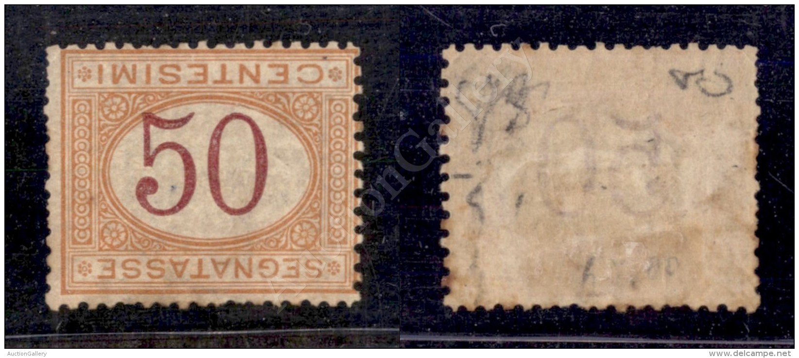 1870 - Cifre Capovolte - 50 Cent (9b - Segnatasse) - Nuovo Con Gomma - Qualche Punto Giallo Sulla Dentellatura (non... - Otros & Sin Clasificación