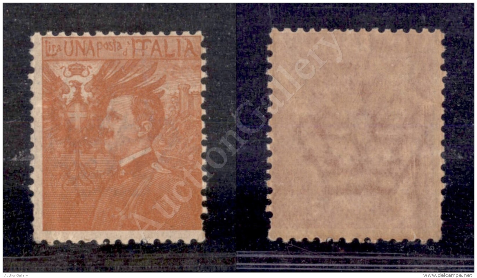 1904 - Saggio - 1 Lira Posta D&rsquo;Italia Non Adottato (Unif. 95) - Gomma Integra - Other & Unclassified