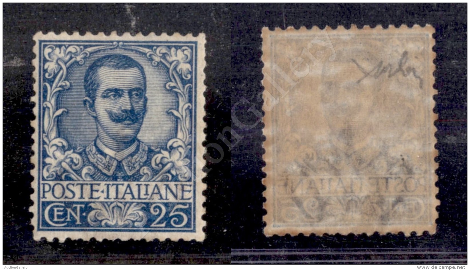 1901 - 25 Cent Floreale (73) Ottimamente Centrato - Gomma Integra - Molto Bello (1.600) - Sonstige & Ohne Zuordnung