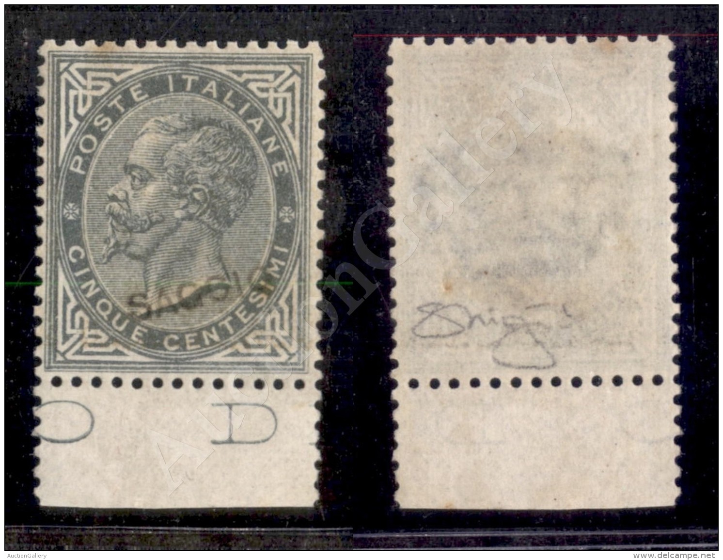 1863 - Saggio - 5 Cent De La Rue (16) Nuovo Con Piena Gomma - Centratura Perfetta - Cert. Raybaudi - Sonstige & Ohne Zuordnung