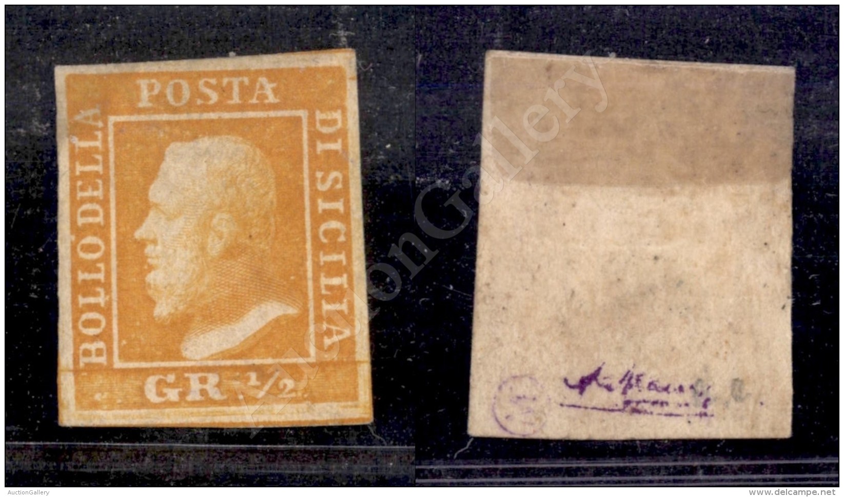 1859 - Mezzo Grano Arancio (1) Con Ottimi Margini - Nuovo Con Gomma - Forte Linguella (1.200) - Otros & Sin Clasificación