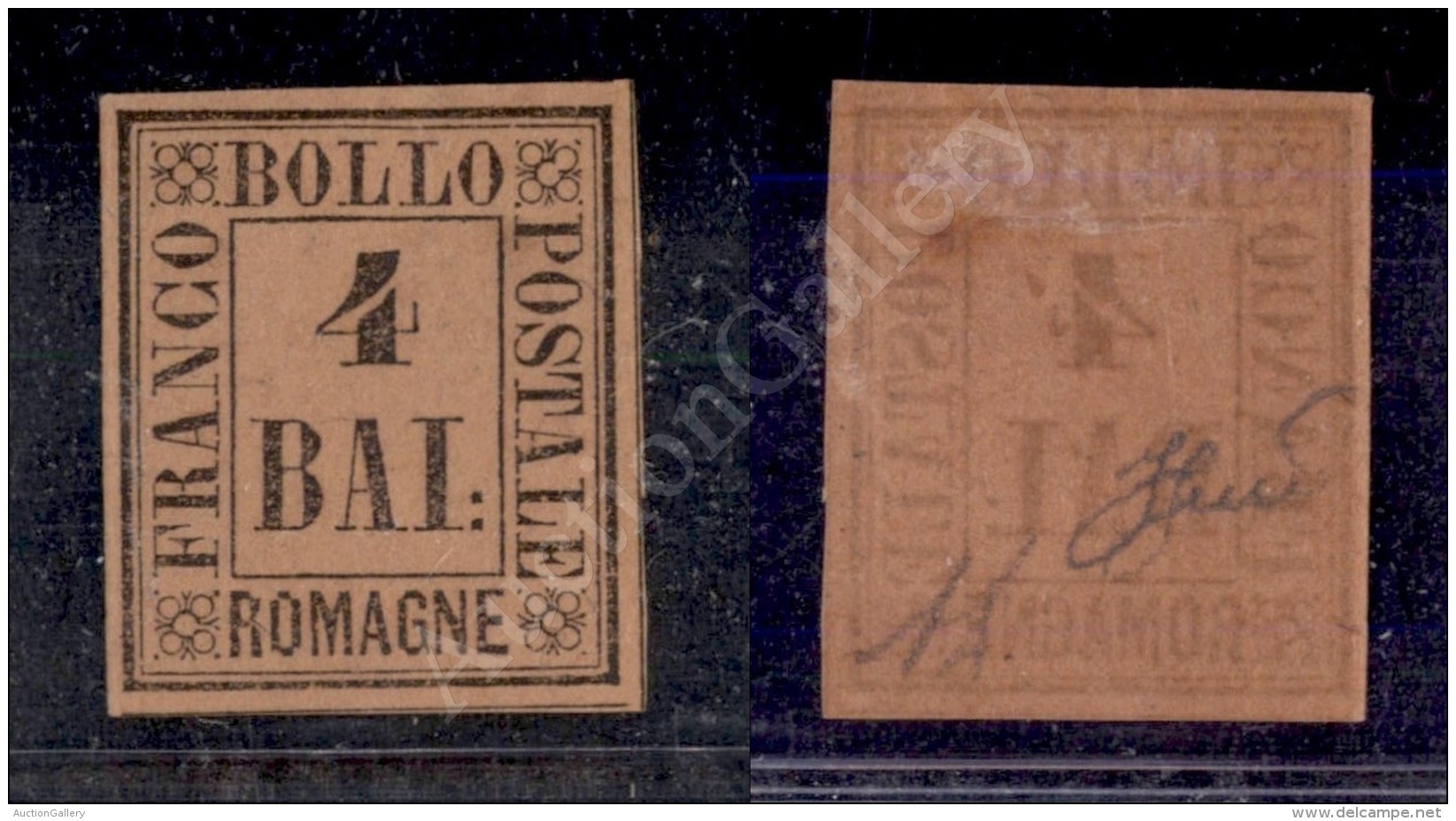 1859 - 4 Bai Fulvo (5) Nuovo Con Gomma - Molto Bello - A. Diena (1.200) - Other & Unclassified