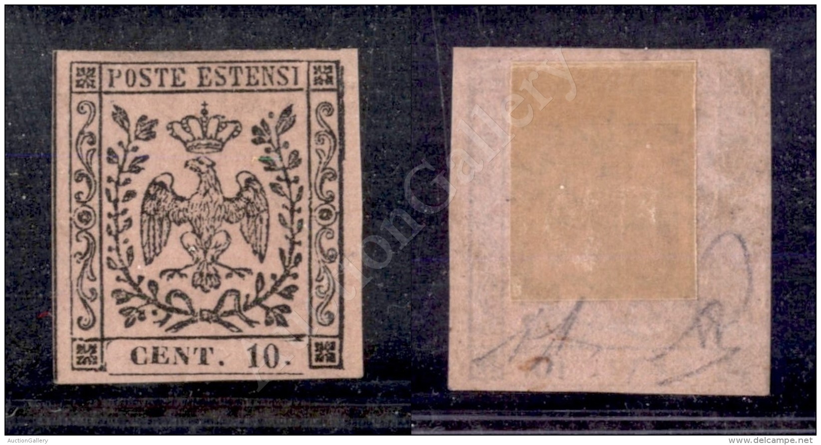 1852 - 10 Cent (9) - Nuovo Con Gomma - A. Diena (800) - Autres & Non Classés