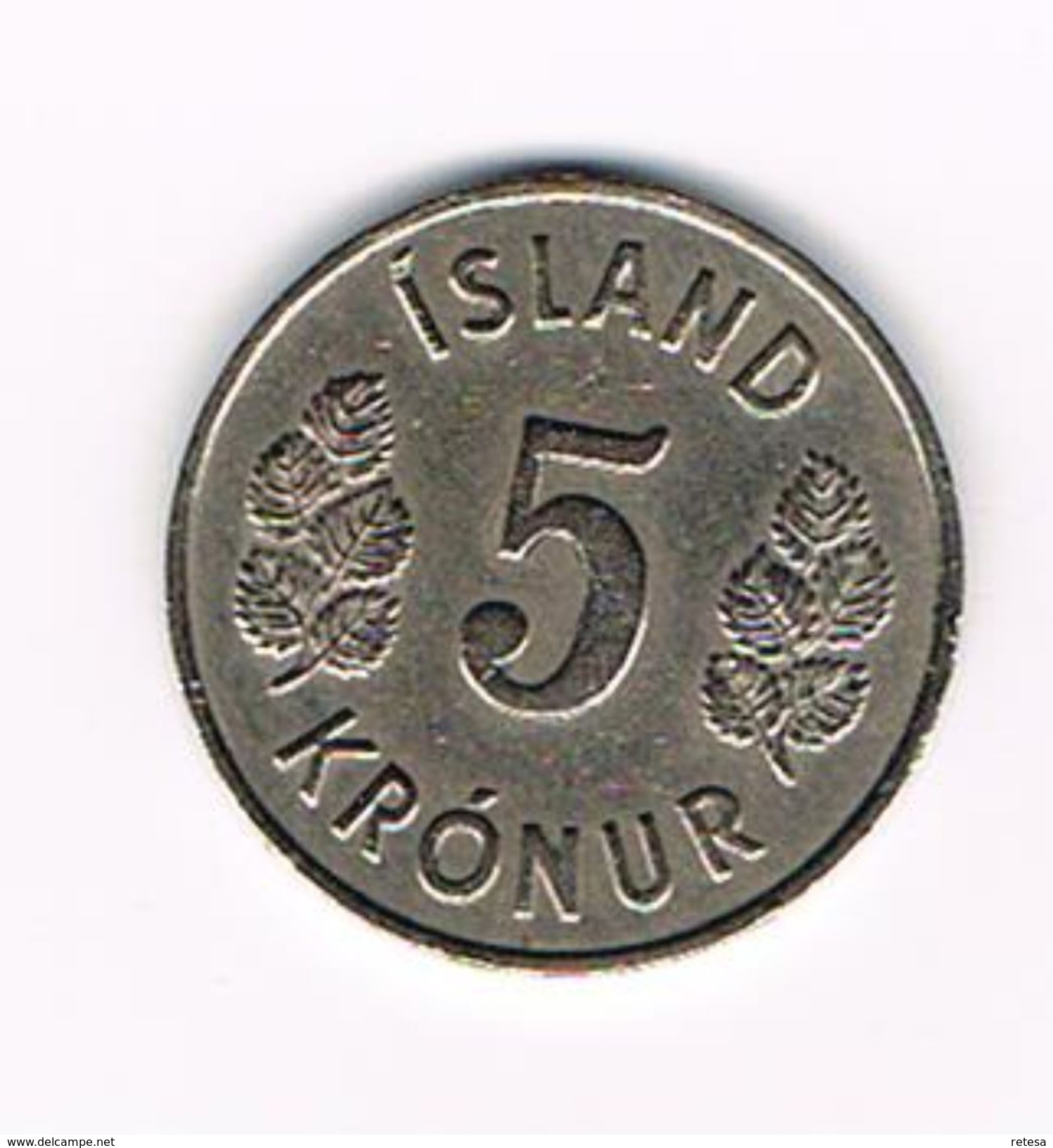 )  IJSLAND  5 KRONUR 1969 - Islande