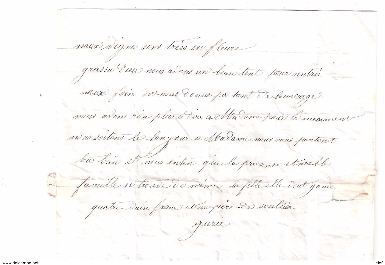 Lettre De VEYRE, Puy De Dôme PC 3549 Sur Empire N° 14 B, 18 Juin 1861 > Mme Teillard D' Eyry , St Germain Lembron; TEXTE - 1849-1876: Période Classique