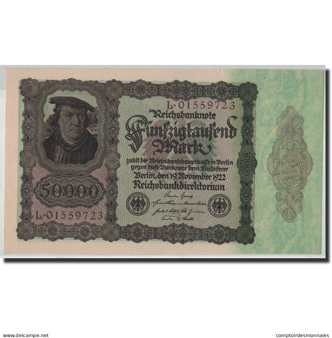 Billet, Allemagne, 50,000 Mark, 1922, 1922-11-19, KM:80, SPL - 50.000 Mark