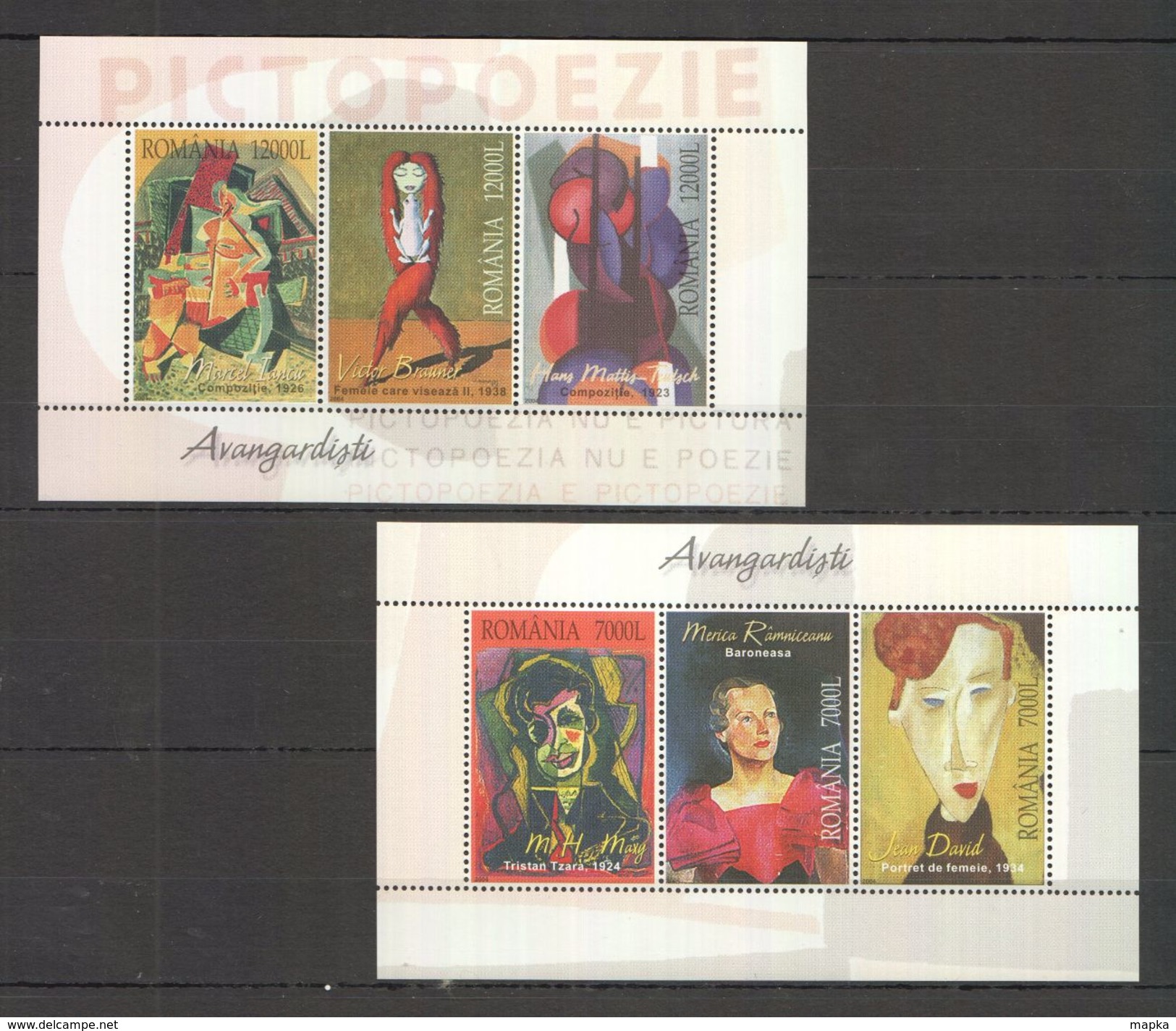 O106 2004 ROMANIA ARTPAINTING AVANGARDISTI 2KB MNH - Other & Unclassified