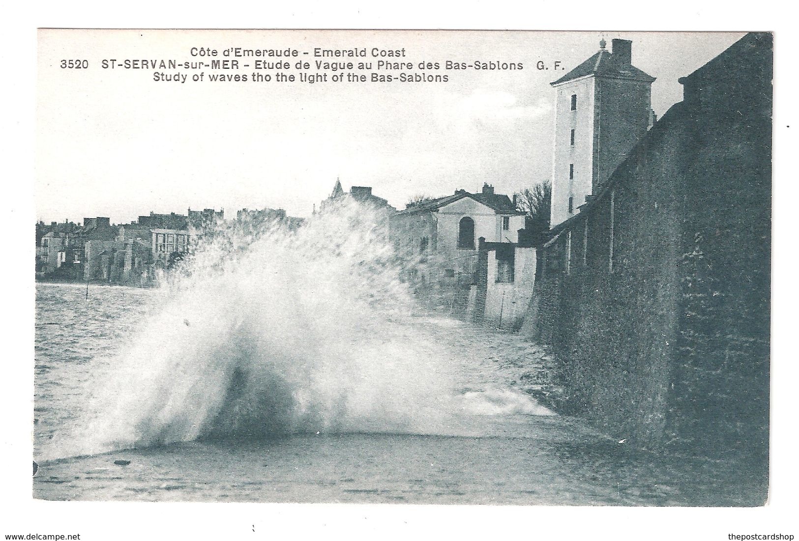 CPA 35 St Servan ETUDE DE VAGUE AU PHARE DES BAS SABLONS Achat Immédiat - Saint Servan