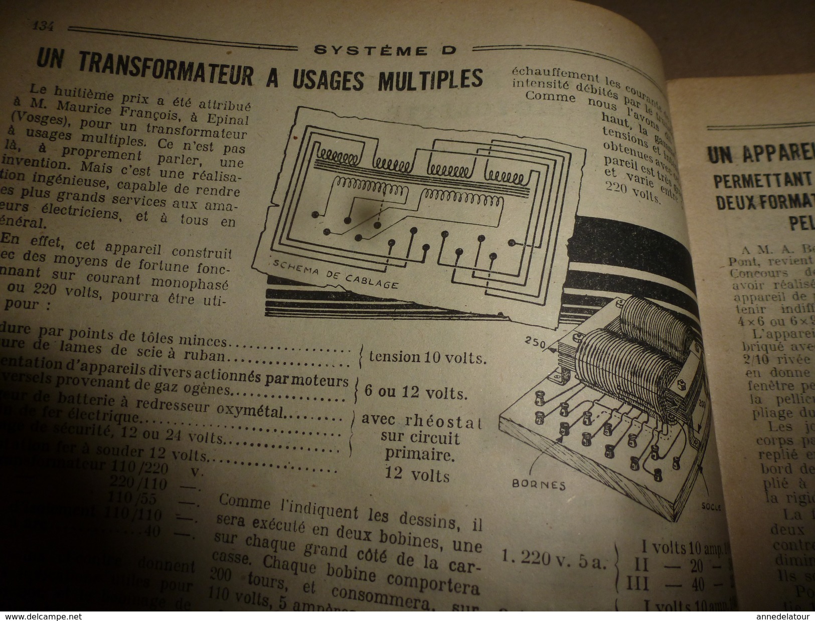 1949 TLSD :Faire ->Kayac démontable;bicyclette-moteur;Piège a rat élec;Multi-Transfo;Lunette astronomique;Radiateur,etc