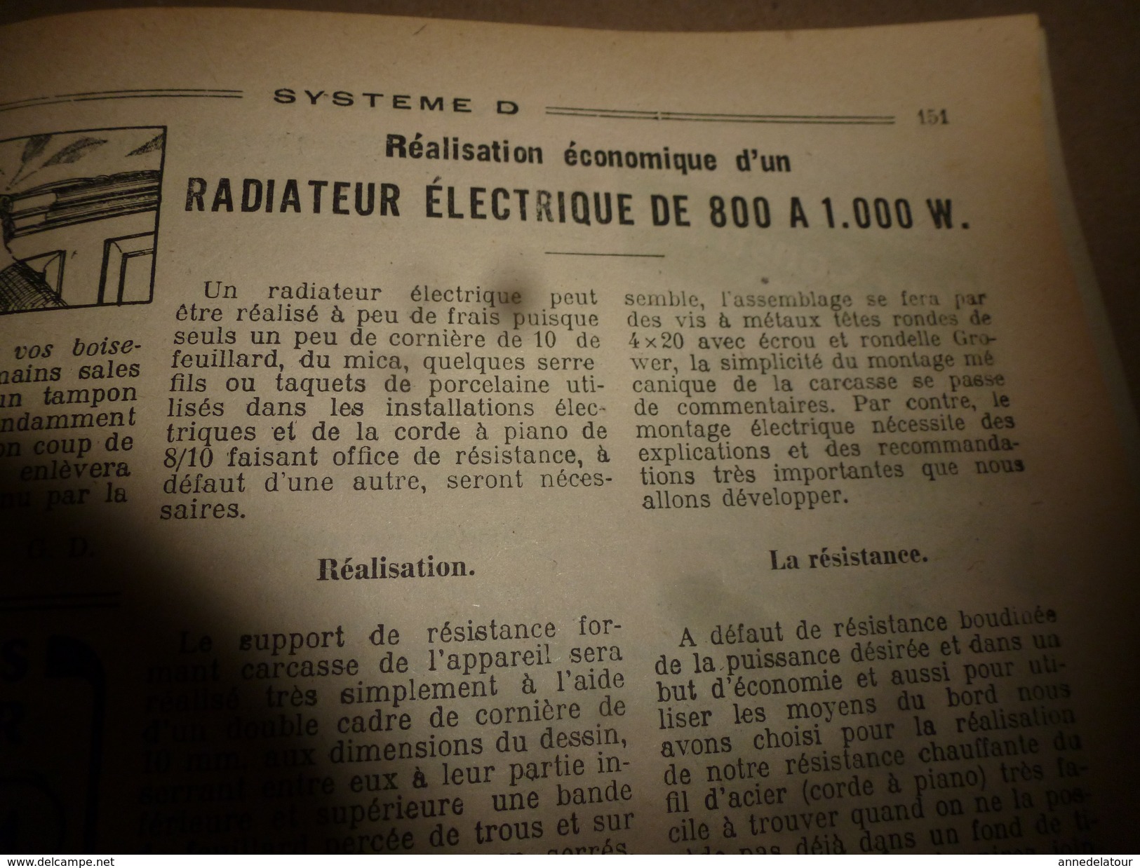 1949 TLSD :Faire ->Kayac démontable;bicyclette-moteur;Piège a rat élec;Multi-Transfo;Lunette astronomique;Radiateur,etc