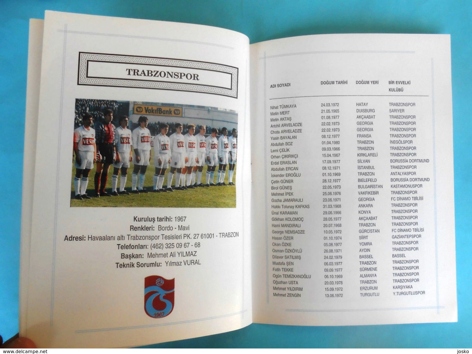 BESIKTAS JK : TRABZONSPOR - 1997. Turkey Football Cup Soccer Programme Fussball Programm Turkey Turquie Türkei Turquia - Match Tickets