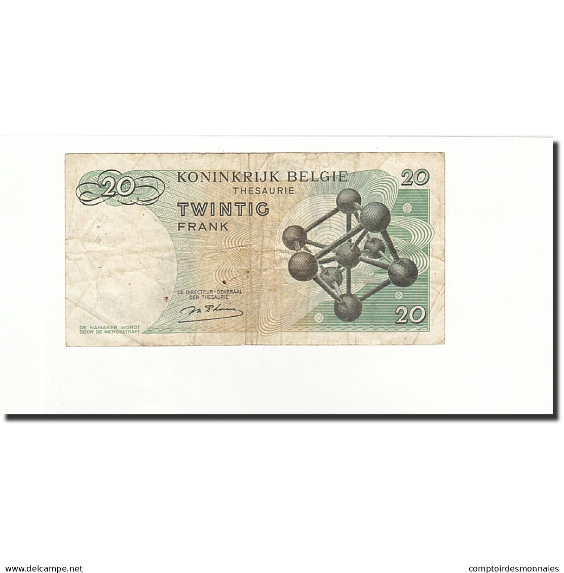 Billet, Belgique, 20 Francs, 1964-06-15, KM:138, B+ - 20 Francos
