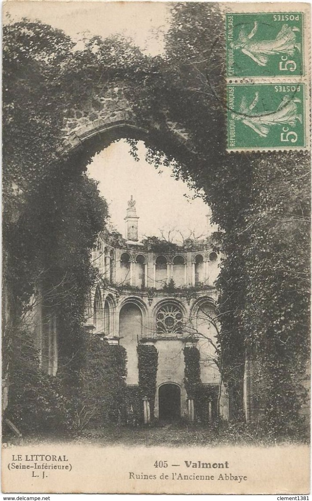 Valmont Ruines De L'ancienne Abbaye Circulee En 1919 - Valmont