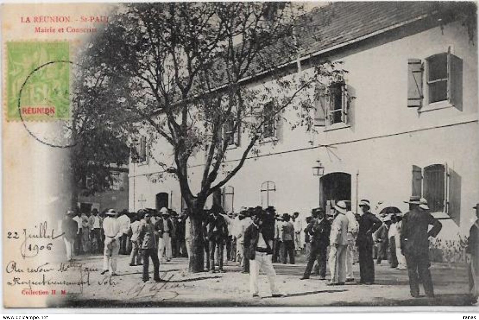 CPA Ile De La Réunion Circulé Conscrits - Saint Paul