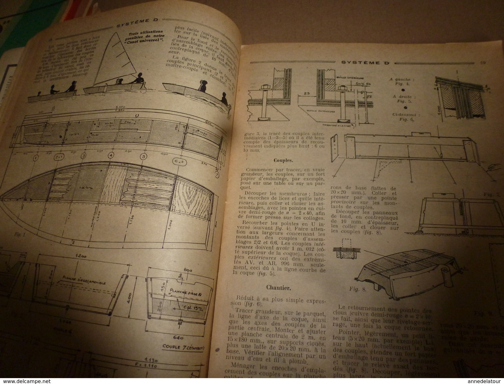 1950 TLSD :Faire ->Bateau à double coque;Canot universel;Cannage de siège;Photos dans l'eau;TSF;Groupe hors-bord; etc