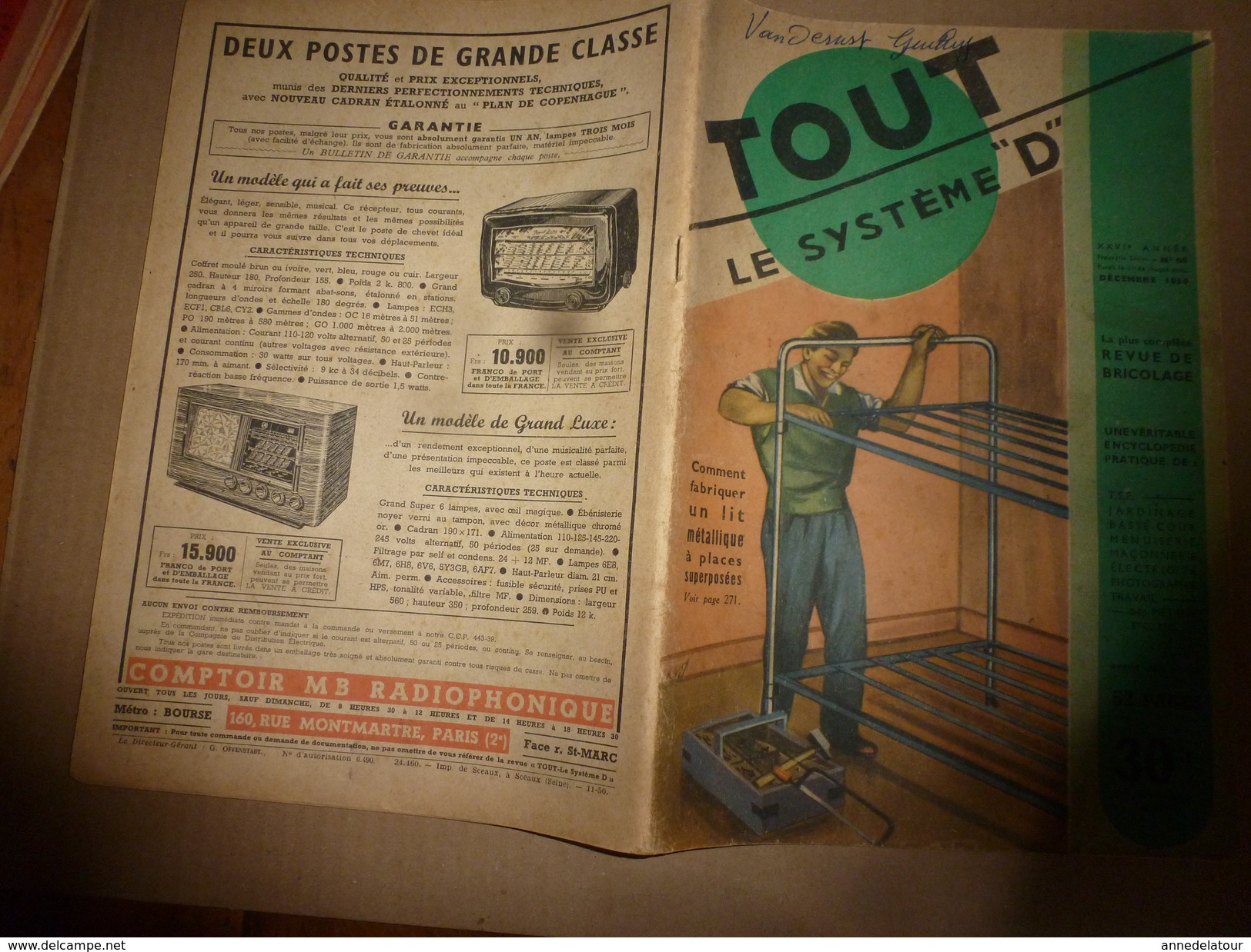 1950 TLSD :Faire -> Auto 2 Places;Moteur Pour Vélo;5 Machines-outils En 1;Ponte Des Poules;Surface En Béton;Antenne;etc - Bricolage / Technique