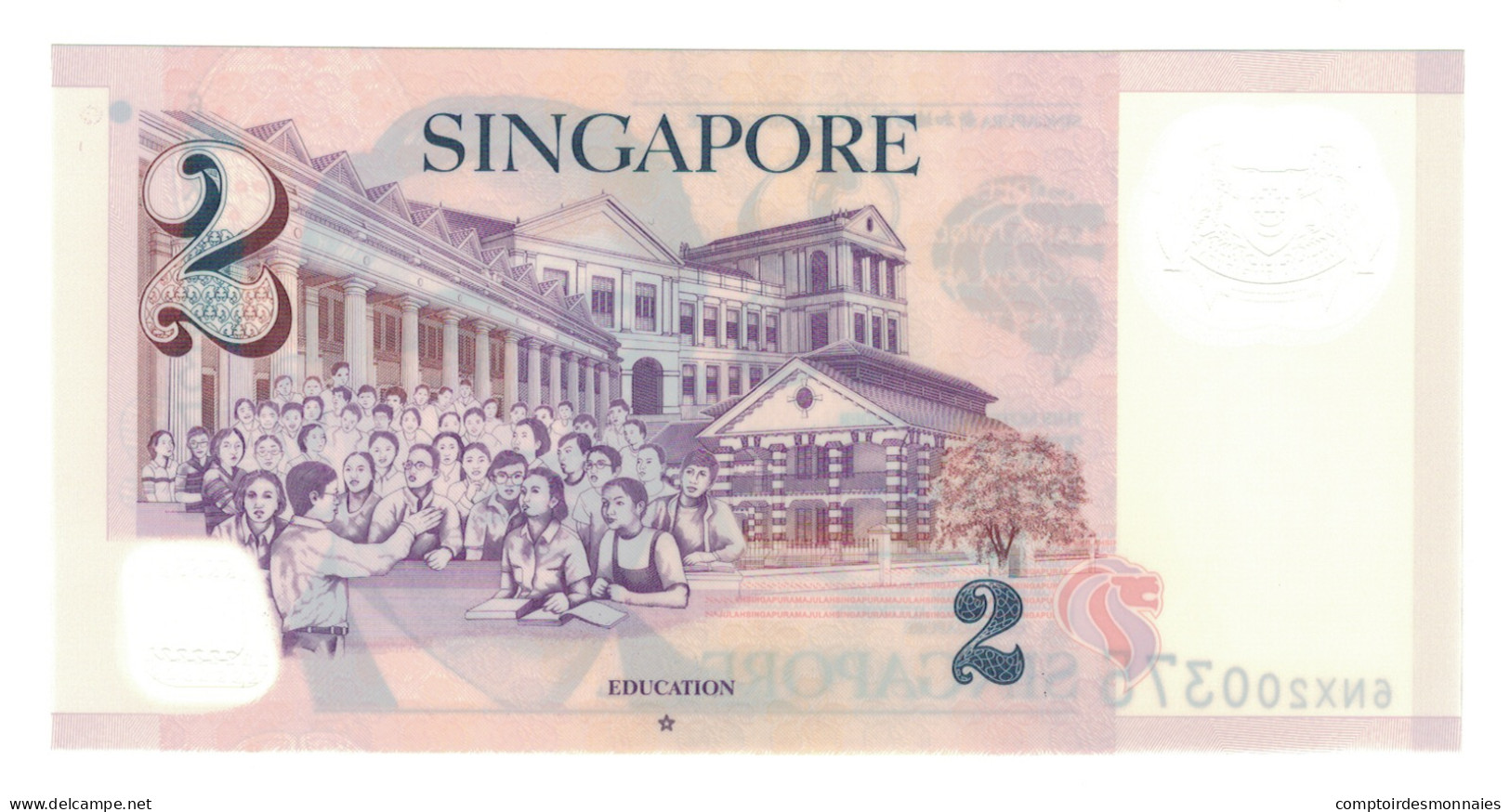 Billet, Singapour, 2 Dollars, 2005, KM:46h, NEUF - Singapore