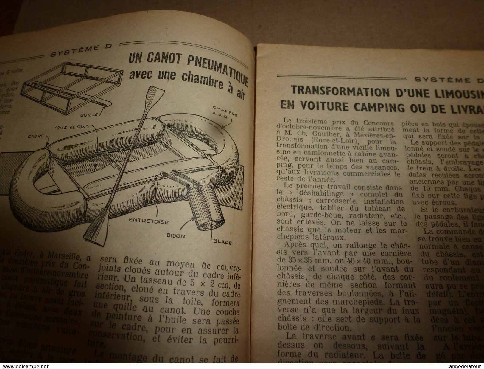 1949 TLSD :Construire ->Voiture-camping;Canot Pneumatique;Cadran Solaire;Ajouter 1 Terrasse-balcon;Scooter Avec Vélo;etc - Bricolage / Technique