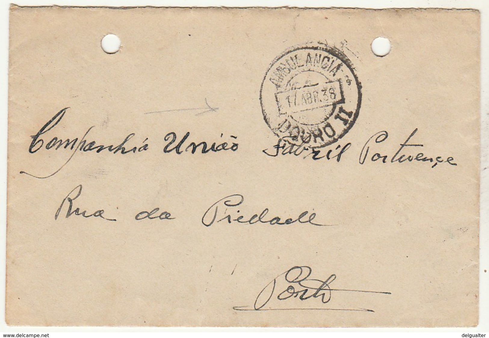 Cover * Portugal * Ferradoza * Ambulancia Douro II * 1938 * Holed - Other & Unclassified