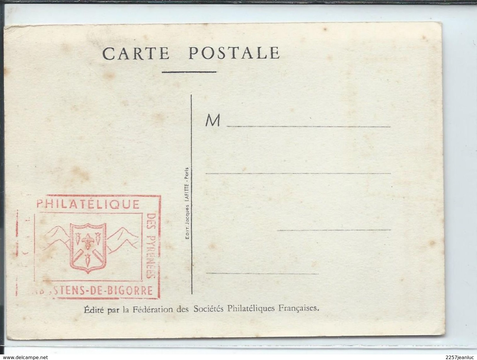 Rare CP Journée Du Timbre 1948- 49 à Rabastens De Bigorre Arrivée De La Malle Postale.. TBE - Rabastens De Bigorre