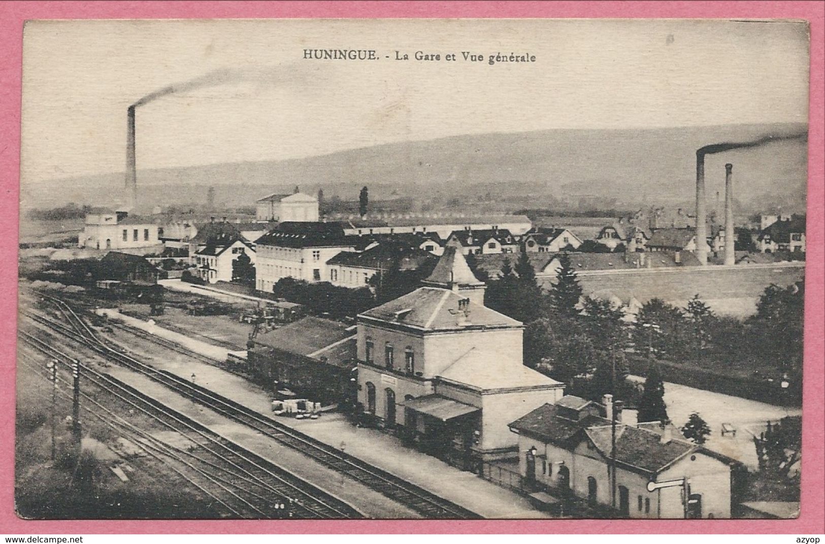 68 - HUNINGUE - Gare Et Vue Générale - Bahnhof - Huningue