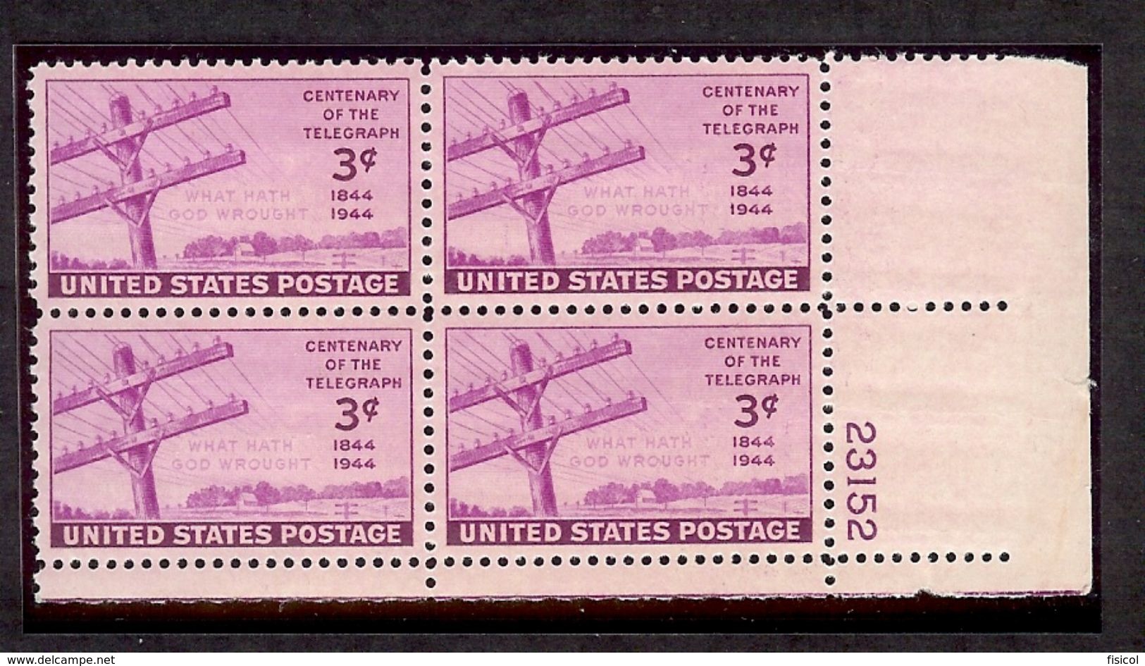 1944 - U.S. # 924 - Block Of 4 - Mint VF/NH - Unused Stamps