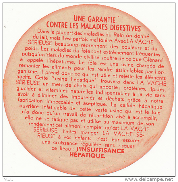 BON LA VACHE SERIEUSE &amp; FROMAGERIE PETIT GROSJEAN, "Une Garantie Contre Les Maladies Digestives", Lons-le-Saulnier - Publicités