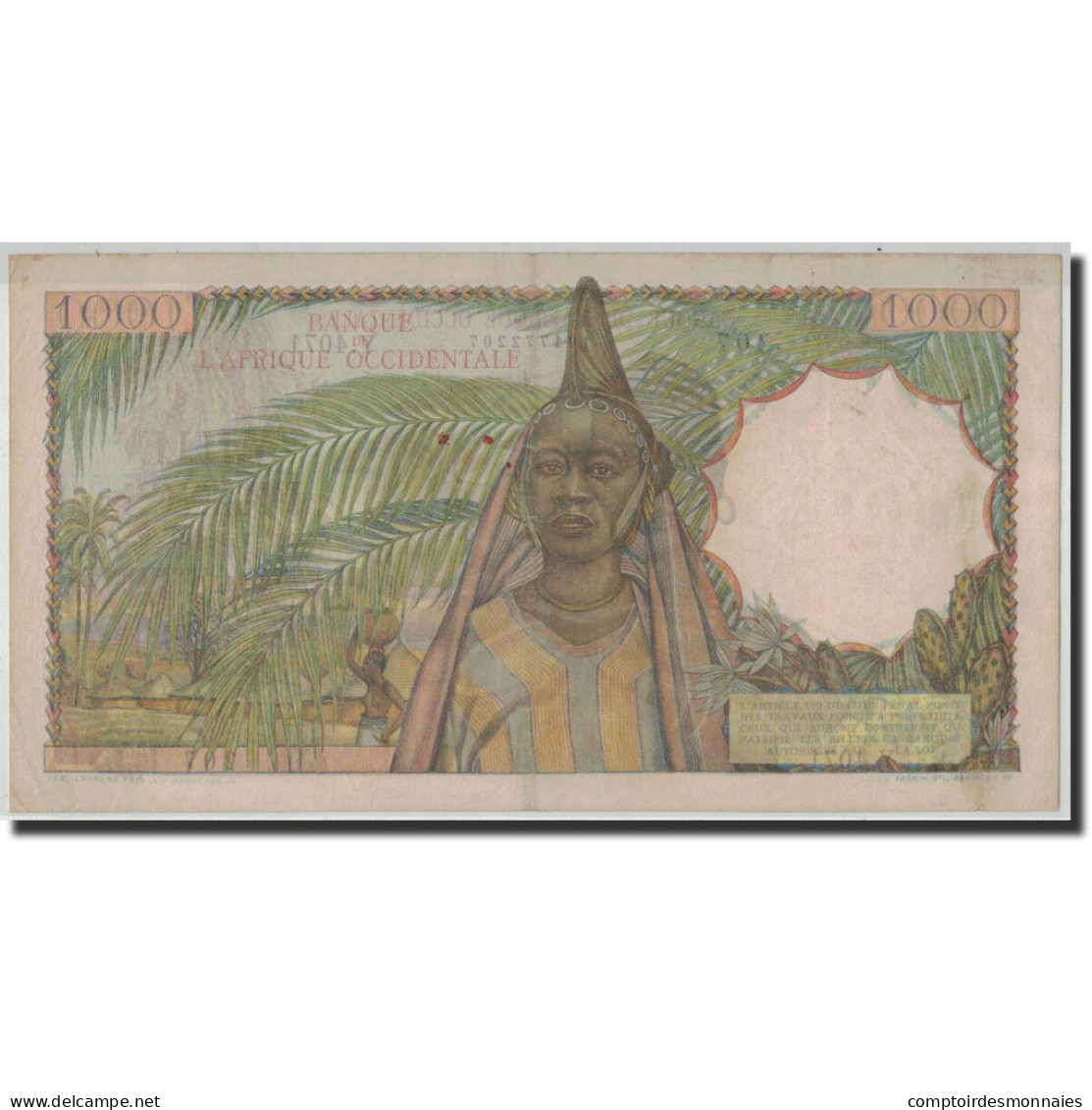 Billet, French West Africa, 1000 Francs, 1954, 1954-10-28, KM:42, TTB+ - Autres - Afrique