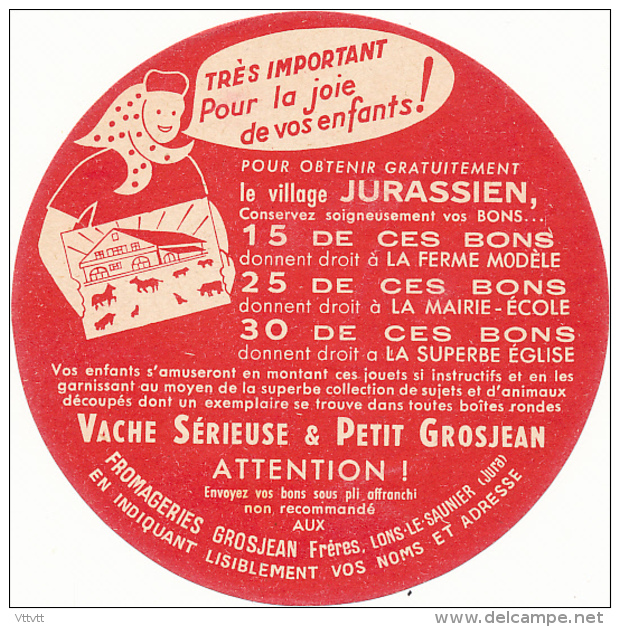 BON LA VACHE SERIEUSE &amp; FROMAGERIE PETIT GROSJEAN, "Un Aliment Complet", Lons-le-Saulnier - Publicités