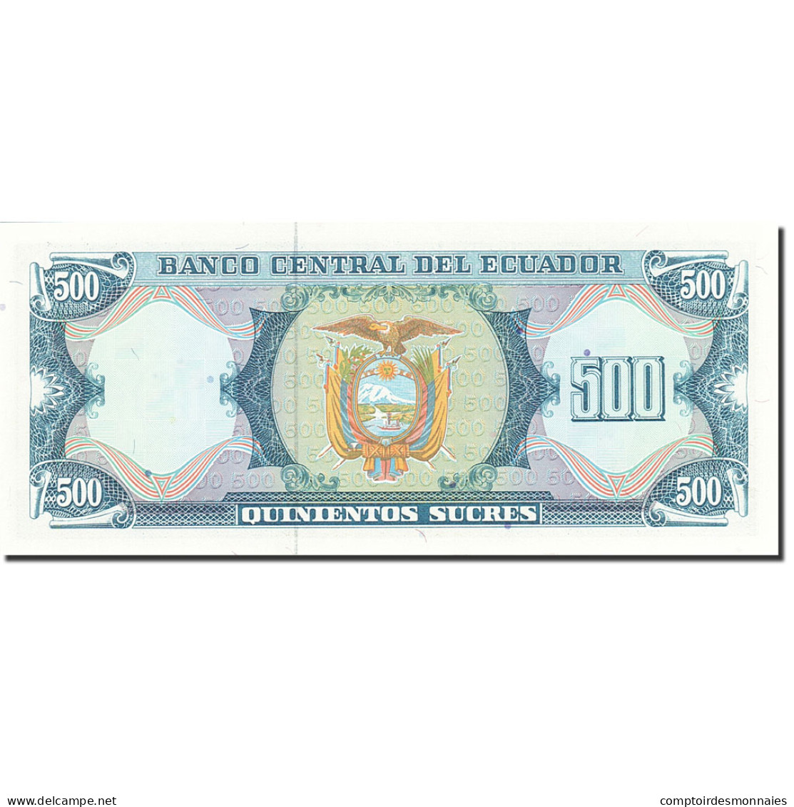 Billet, Équateur, 500 Sucres, 1984-1988, 1988-06-08, KM:124Aa, NEUF - Ecuador