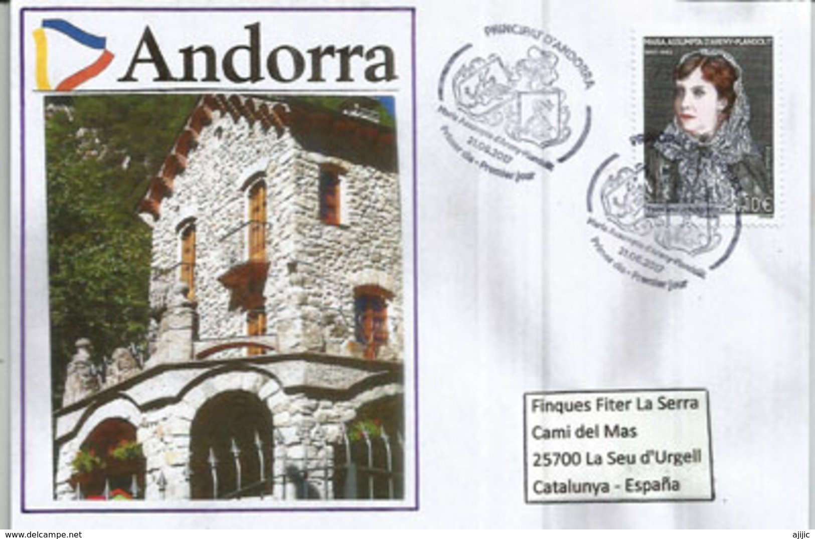 Musée Casa D'Areny-Plandolit - Andorra, Enveloppe  Lettre FDC 2017 - Cartas & Documentos