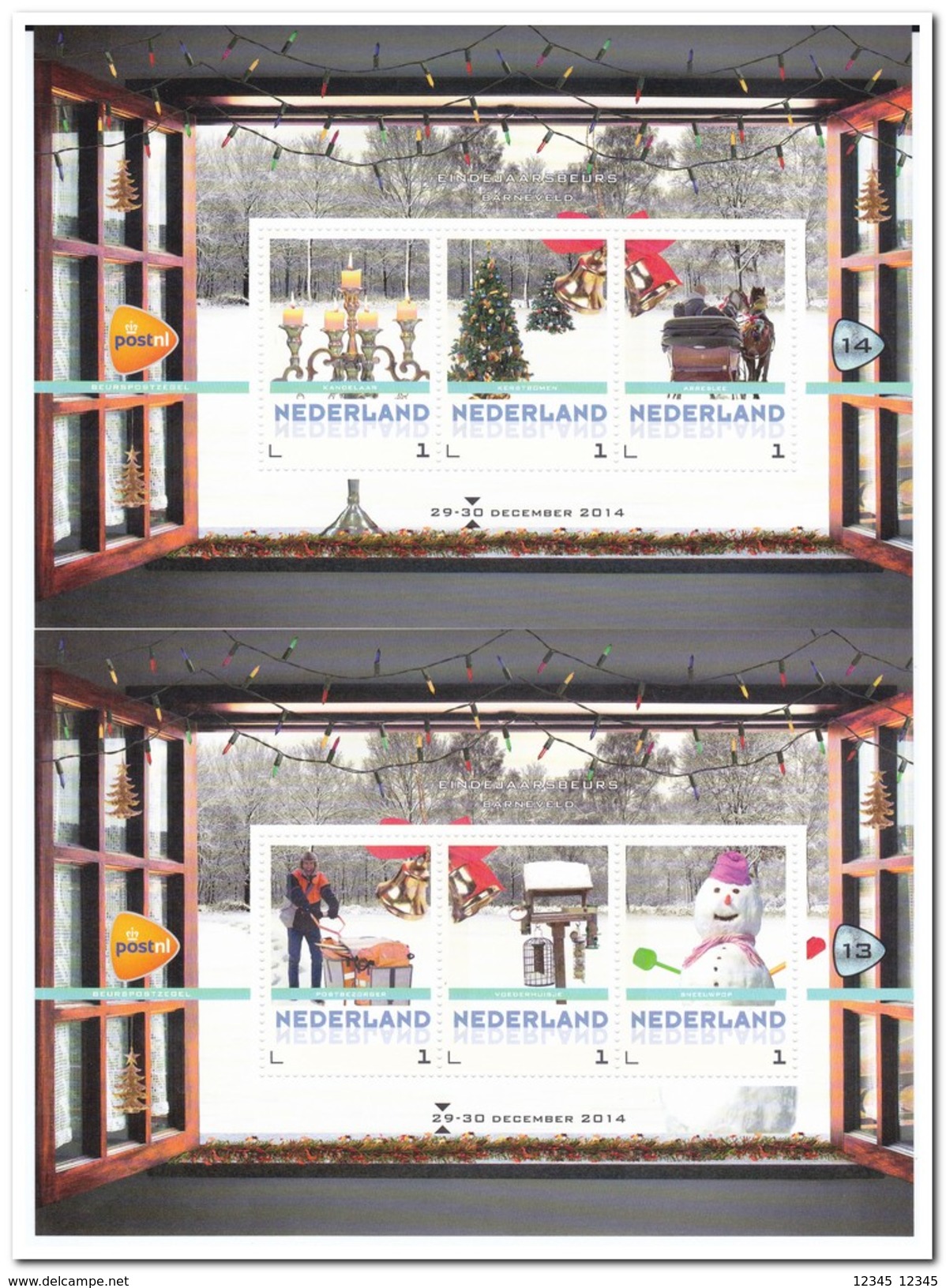 Eindejaarsbeurs Barneveld 2014, Postfris MNH, Winter - Timbres Personnalisés