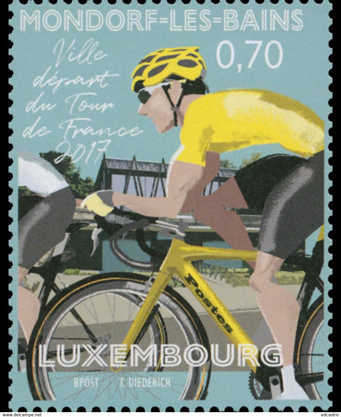 LUXEMBOURG 2017 The 2017 Tour De France's Starting Stage In Mondorf-les-Bains - Unused Stamps